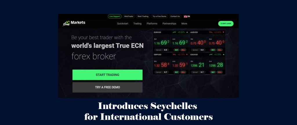 Aussie Broker IC Markets Introduces Seychelles for international customers